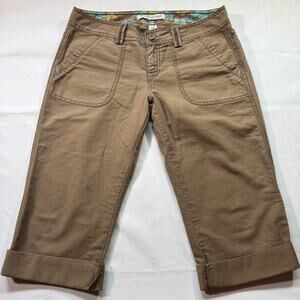 Vintage Aeropostale Brown Cargo Capri Pants Size 7/8 Low Rise Y2K Utility